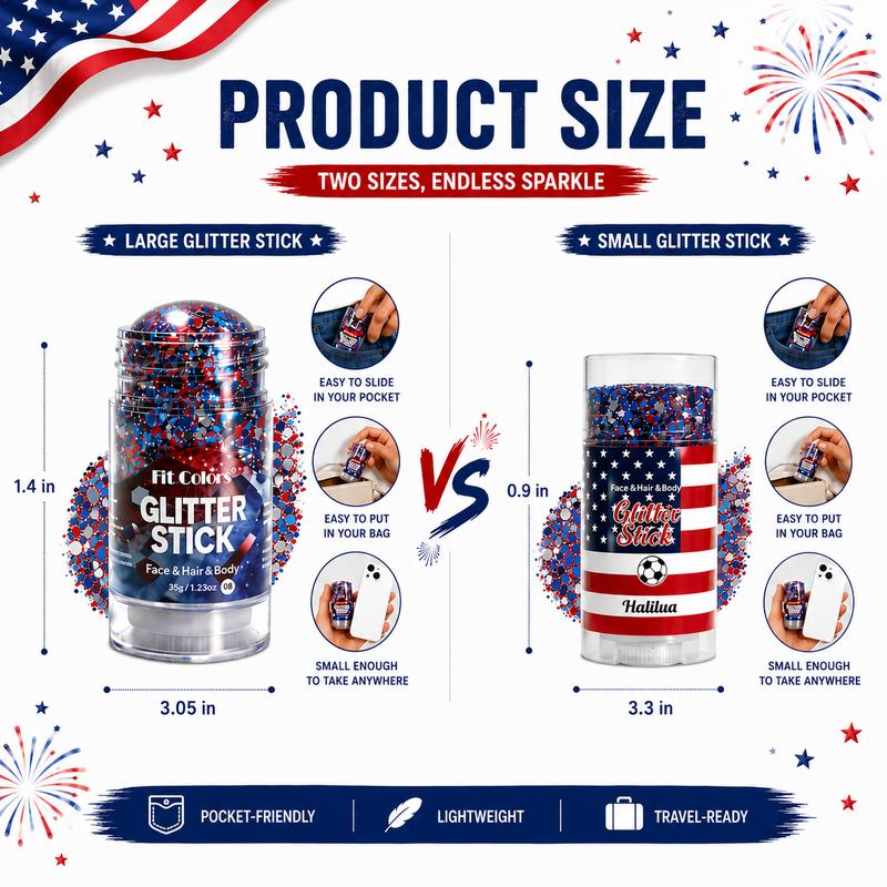Solrias Fourth of July Glitter Stick